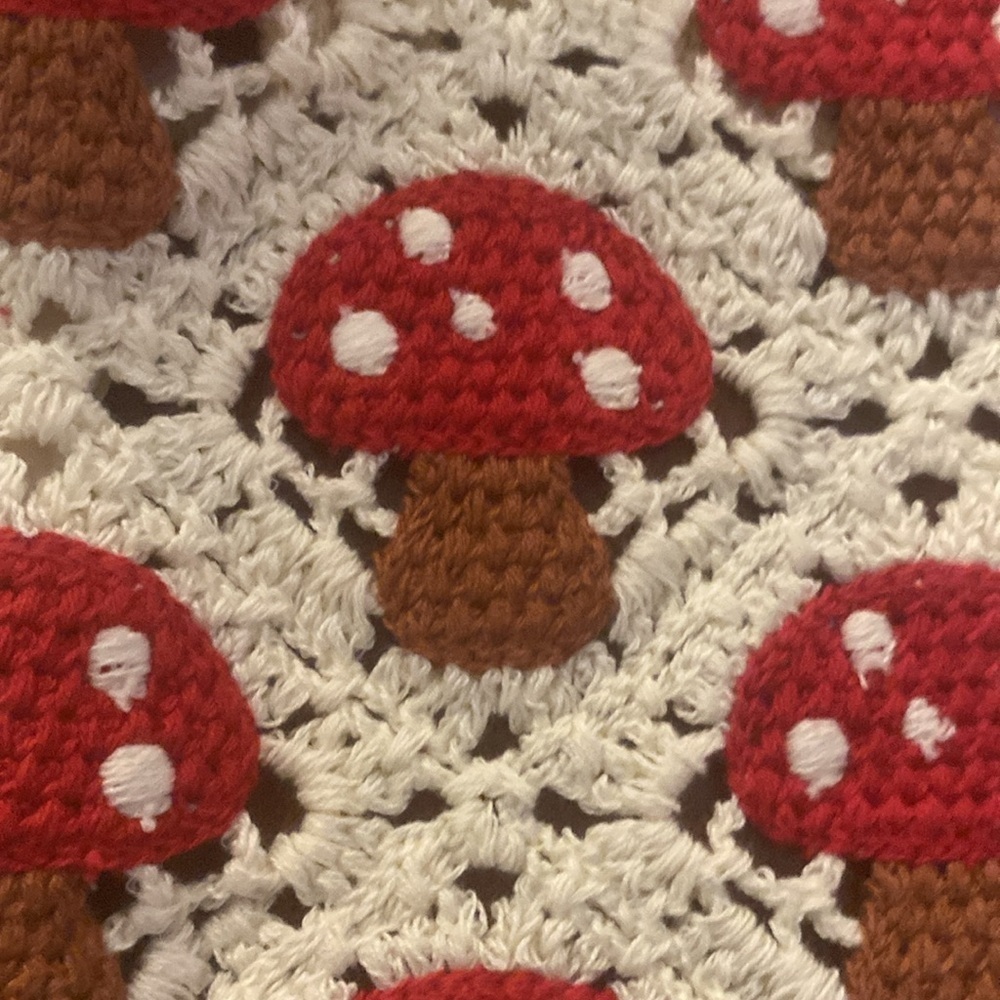 Mushroom crotchet head scarf nwt - Picture 3 of 5